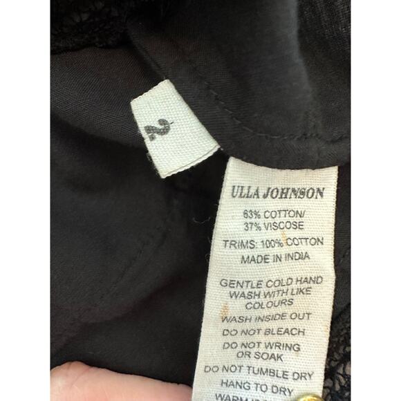Ulla Johnson Grace Bell Sleeve Blouse in Noir Black Size 2 - Picture 7 of 14